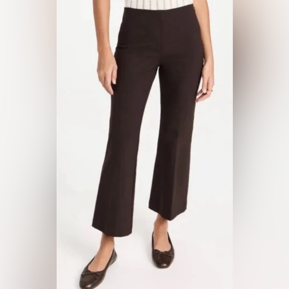 Theory Black Boot-Cut Cropped Pants